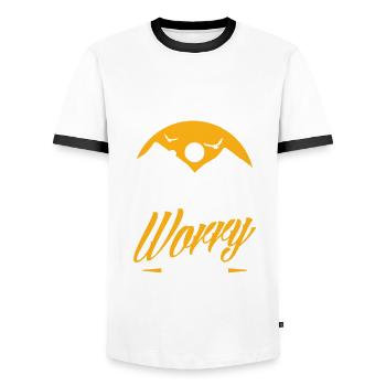 Funny Hiking Gift - Men's Ringer Shirt - white/black - Front - AI Model Female 172 light (172cm) & AI Model Male 178 dark (178cm)