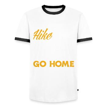 Cadeau de randonnée drôle - T-shirt contrasté Homme - blanc/noir - Devant - AI Model Female 172 light (172cm) & AI Model Male 178 dark (178cm)