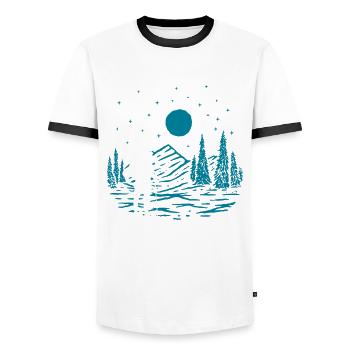 Lustiges Wandern Geschenk - Männer Kontrast-T-Shirt - Weiß/Schwarz - Vorne - AI Model Female 172 light (172cm) & AI Model Male 178 dark (178cm)