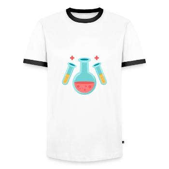 Apothecary Apothecary Apothecary Pharmacy Gift - Men's Ringer Shirt - white/black - Front - AI Model Female 172 light (172cm) & AI Model Male 178 dark (178cm)