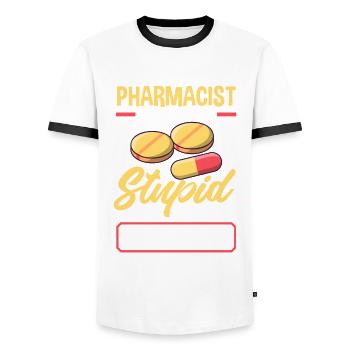 Apothecary Apothecary Apothecary Pharmacy Gift - Men's Ringer Shirt - white/black - Front - AI Model Female 172 light (172cm) & AI Model Male 178 dark (178cm)