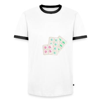 Apothecary Apothecary Apothecary Pharmacy Gift - Men's Ringer Shirt - white/black - Front - AI Model Female 172 light (172cm) & AI Model Male 178 dark (178cm)