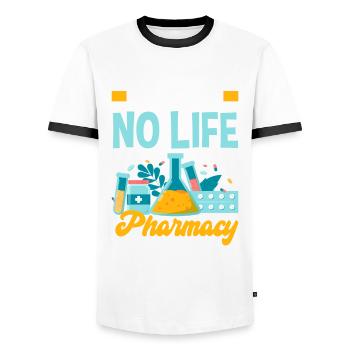 Apothecary Apothecary Apothecary Pharmacy Gift - Men's Ringer Shirt - white/black - Front - AI Model Female 172 light (172cm) & AI Model Male 178 dark (178cm)