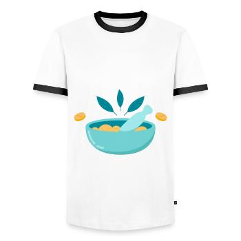 Apothecary Apothecary Apothecary Pharmacy Gift - Men's Ringer Shirt - white/black - Front - AI Model Female 172 light (172cm) & AI Model Male 178 dark (178cm)
