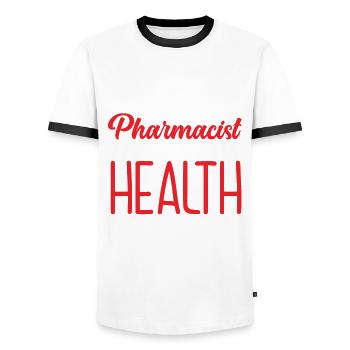 Apothecary Apothecary Apothecary Pharmacy Gift - Men's Ringer Shirt - white/black - Front - AI Model Female 172 light (172cm) & AI Model Male 178 dark (178cm)