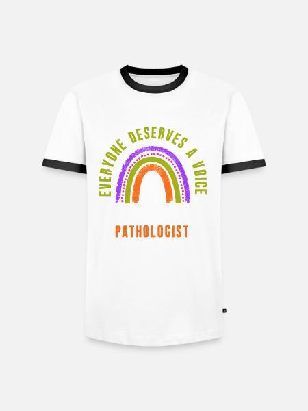 Sprachtherapeutin Sprachheilpädagogin Logopädin - Männer Kontrast-T-Shirt - Weiß/Schwarz