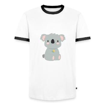 Speech therapist, speech therapist, speech therapist - Men's Ringer Shirt - white/black - Front - AI Model Female 172 light (172cm) & AI Model Male 178 dark (178cm)