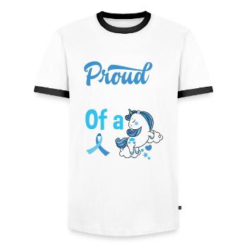 T1D Diabetes Typ 1 Diabetiker Geschenk - Männer Kontrast-T-Shirt - Weiß/Schwarz - Vorne - AI Model Female 172 light (172cm) & AI Model Male 178 dark (178cm)