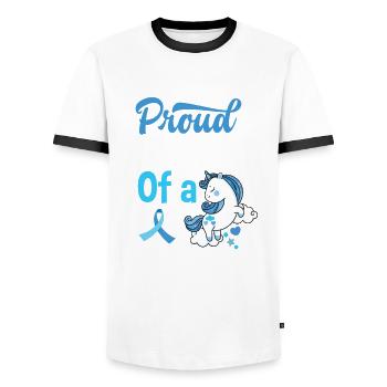 T1D Diabetes Typ 1 Diabetiker Geschenk - Männer Kontrast-T-Shirt - Weiß/Schwarz - Vorne - AI Model Female 172 light (172cm) & AI Model Male 178 dark (178cm)