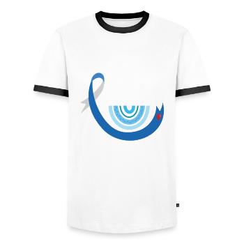 T1D Diabetes Typ 1 Diabetiker Geschenk - Männer Kontrast-T-Shirt - Weiß/Schwarz - Vorne - AI Model Female 172 light (172cm) & AI Model Male 178 dark (178cm)