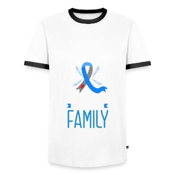 T1D Diabetes Typ 1 Diabetiker Geschenk - Männer Kontrast-T-Shirt - Weiß/Schwarz - Vorne - AI Model Female 172 light (172cm) & AI Model Male 178 dark (178cm)