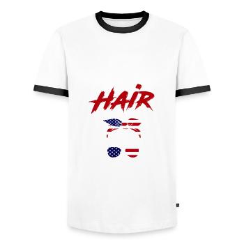 Funny Car Racing Car Racing Gift - Men's Ringer Shirt - white/black - Front - AI Model Female 172 light (172cm) & AI Model Male 178 dark (178cm)