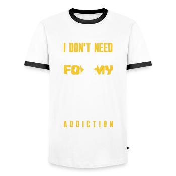 Cadeau de course de voiture drôle de course automobile - T-shirt contrasté Homme - blanc/noir - Devant - AI Model Female 172 light (172cm) & AI Model Male 178 dark (178cm)