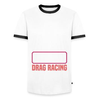 Cadeau de course de voiture drôle de course automobile - T-shirt contrasté Homme - blanc/noir - Devant - AI Model Female 172 light (172cm) & AI Model Male 178 dark (178cm)