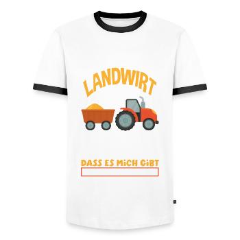 6. Geburtstag Traktor Nachwuchs Landwirt 6 Jahre - Männer Kontrast-T-Shirt - Weiß/Schwarz - Vorne - AI Model Female 172 light (172cm) & AI Model Male 178 dark (178cm)