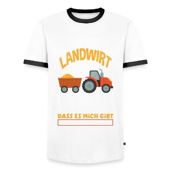 2. Geburtstag Traktor Nachwuchs Landwirt 2 Jahre - Männer Kontrast-T-Shirt - Weiß/Schwarz - Vorne - AI Model Female 172 light (172cm) & AI Model Male 178 dark (178cm)