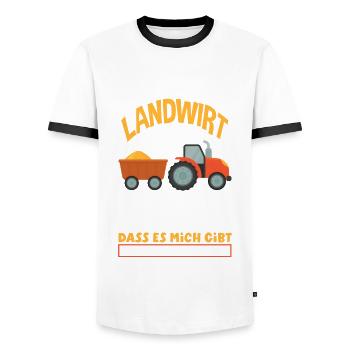 5. Geburtstag Traktor Nachwuchs Landwirt 5 Jahre - Männer Kontrast-T-Shirt - Weiß/Schwarz - Vorne - AI Model Female 172 light (172cm) & AI Model Male 178 dark (178cm)