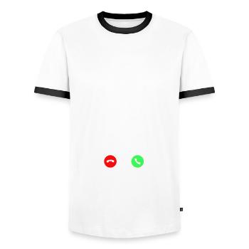 Programmeur de robots robotiques - T-shirt contrasté Homme - blanc/noir - Devant - AI Model Female 172 light (172cm) & AI Model Male 178 dark (178cm)