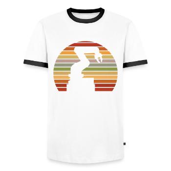 Programmeur de robots robotiques - T-shirt contrasté Homme - blanc/noir - Devant - AI Model Female 172 light (172cm) & AI Model Male 178 dark (178cm)