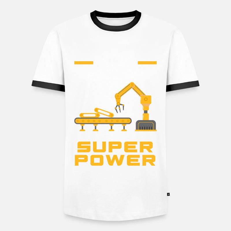 Robotik Roboter Programmierer - Männer Kontrast-T-Shirt - Weiß/Schwarz