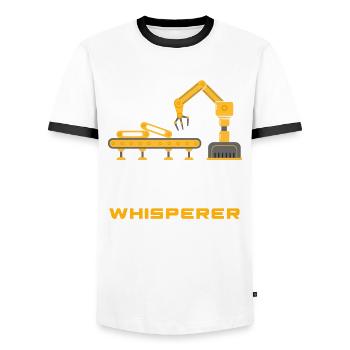 Programmeur de robots robotiques - T-shirt contrasté Homme - blanc/noir - Devant - AI Model Female 172 light (172cm) & AI Model Male 178 dark (178cm)