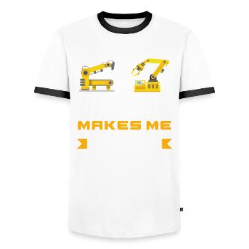 Programmeur de robots robotiques - T-shirt contrasté Homme - blanc/noir - Devant - AI Model Female 172 light (172cm) & AI Model Male 178 dark (178cm)