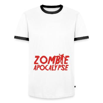 Programmeur de robots robotiques - T-shirt contrasté Homme - blanc/noir - Devant - AI Model Female 172 light (172cm) & AI Model Male 178 dark (178cm)
