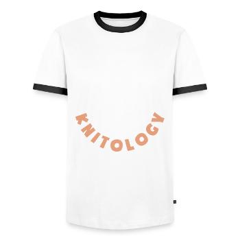 Lustiges Stricken Stricknadel Geschenk - Männer Kontrast-T-Shirt - Weiß/Schwarz - Vorne - AI Model Female 172 light (172cm) & AI Model Male 178 dark (178cm)