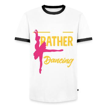 Süßes Ballerina Ballettänzerin Geschenk - Männer Kontrast-T-Shirt - Weiß/Schwarz - Vorne - AI Model Female 172 light (172cm) & AI Model Male 178 dark (178cm)
