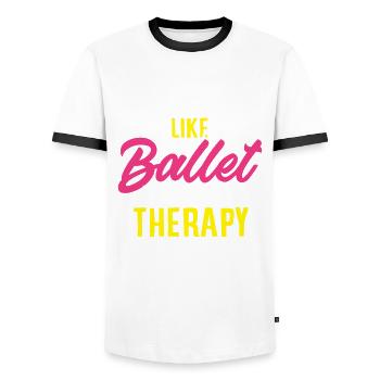 Süßes Ballerina Ballettänzerin Geschenk - Männer Kontrast-T-Shirt - Weiß/Schwarz - Vorne - AI Model Female 172 light (172cm) & AI Model Male 178 dark (178cm)