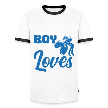 Süßes Ballerina Ballettänzerin Geschenk - Männer Kontrast-T-Shirt - Weiß/Schwarz - Vorne - AI Model Female 172 light (172cm) & AI Model Male 178 dark (178cm)