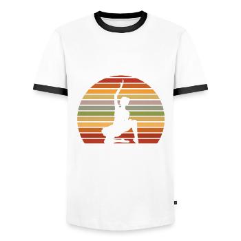 Süßes Ballerina Ballettänzerin Geschenk - Männer Kontrast-T-Shirt - Weiß/Schwarz - Vorne - AI Model Female 172 light (172cm) & AI Model Male 178 dark (178cm)