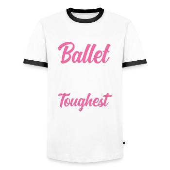 Süßes Ballerina Ballettänzerin Geschenk - Männer Kontrast-T-Shirt - Weiß/Schwarz - Vorne - AI Model Female 172 light (172cm) & AI Model Male 178 dark (178cm)