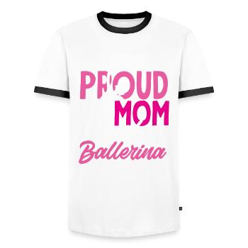 Süßes Ballerina Ballettänzerin Geschenk - Männer Kontrast-T-Shirt - Weiß/Schwarz - Vorne - AI Model Female 172 light (172cm) & AI Model Male 178 dark (178cm)