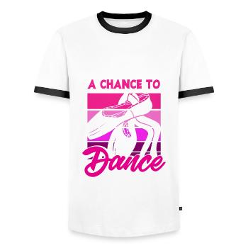 Süßes Ballerina Ballettänzerin Geschenk - Männer Kontrast-T-Shirt - Weiß/Schwarz - Vorne - AI Model Female 172 light (172cm) & AI Model Male 178 dark (178cm)