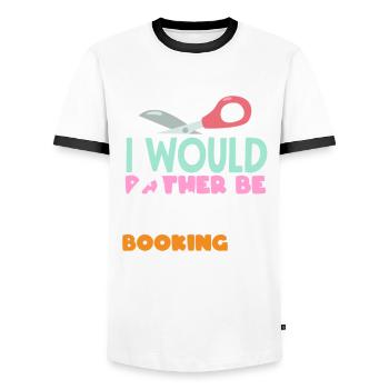 Memory Book, Scrapbook, Scrapbook, Scrapbook, Scrapbook - Men's Ringer Shirt - white/black - Front - AI Model Female 172 light (172cm) & AI Model Male 178 dark (178cm)