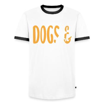 Calisthenics Training Fitness Workout - Men's Ringer Shirt - white/black - Front - AI Model Female 172 light (172cm) & AI Model Male 178 dark (178cm)
