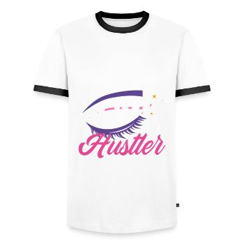 Hautpflege Kosmetikerin Kosmetik - Männer Kontrast-T-Shirt - Weiß/Schwarz - Vorne - AI Model Female 172 light (172cm) & AI Model Male 178 dark (178cm)