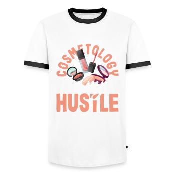 Hautpflege Kosmetikerin Kosmetik - Männer Kontrast-T-Shirt - Weiß/Schwarz - Vorne - AI Model Female 172 light (172cm) & AI Model Male 178 dark (178cm)