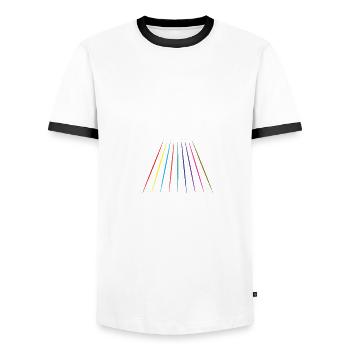 Drôle de cadeau extraterrestre extraterrestre - T-shirt contrasté Homme - blanc/noir - Devant - AI Model Female 172 light (172cm) & AI Model Male 178 dark (178cm)