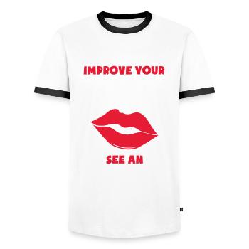 Hautpflege Kosmetikerin Kosmetik - Männer Kontrast-T-Shirt - Weiß/Schwarz - Vorne - AI Model Female 172 light (172cm) & AI Model Male 178 dark (178cm)