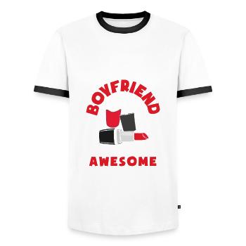 Hautpflege Kosmetikerin Kosmetik - Männer Kontrast-T-Shirt - Weiß/Schwarz - Vorne - AI Model Female 172 light (172cm) & AI Model Male 178 dark (178cm)