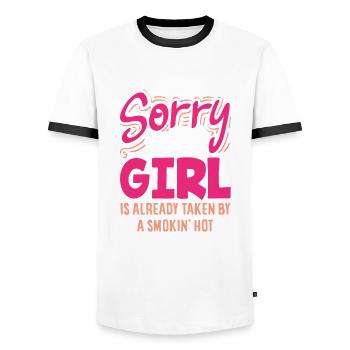 Bartpflege Bart Liebhaber Männer Bart - Männer Kontrast-T-Shirt - Weiß/Schwarz - Vorne - AI Model Female 172 light (172cm) & AI Model Male 178 dark (178cm)