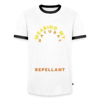 Soins de la barbe Beard Lover Hommes Barbe - T-shirt contrasté Homme - blanc/noir - Devant - AI Model Female 172 light (172cm) & AI Model Male 178 dark (178cm)