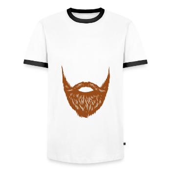 Bartpflege Bart Liebhaber Männer Bart - Männer Kontrast-T-Shirt - Weiß/Schwarz - Vorne - AI Model Female 172 light (172cm) & AI Model Male 178 dark (178cm)
