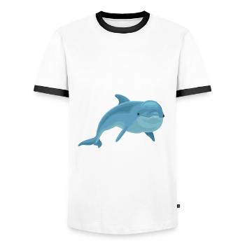 Sorry. Can't. Dolphins Bye - Men's Ringer Shirt - white/black - Front - AI Model Female 172 light (172cm) & AI Model Male 178 dark (178cm)