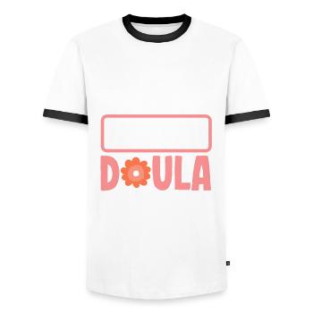 Doula Geschenk Doula Doulas - Männer Kontrast-T-Shirt - Weiß/Schwarz - Vorne - AI Model Female 172 light (172cm) & AI Model Male 178 dark (178cm)