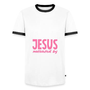 Doula Geschenk Doula Doulas - Männer Kontrast-T-Shirt - Weiß/Schwarz - Vorne - AI Model Female 172 light (172cm) & AI Model Male 178 dark (178cm)