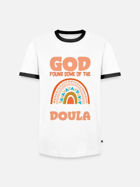 Doula Gift Doula Doulas - Men's Ringer Shirt - white/black