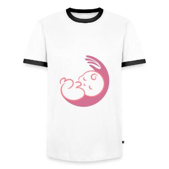 Doula Geschenk Doula Doulas - Männer Kontrast-T-Shirt - Weiß/Schwarz - Vorne - AI Model Female 172 light (172cm) & AI Model Male 178 dark (178cm)